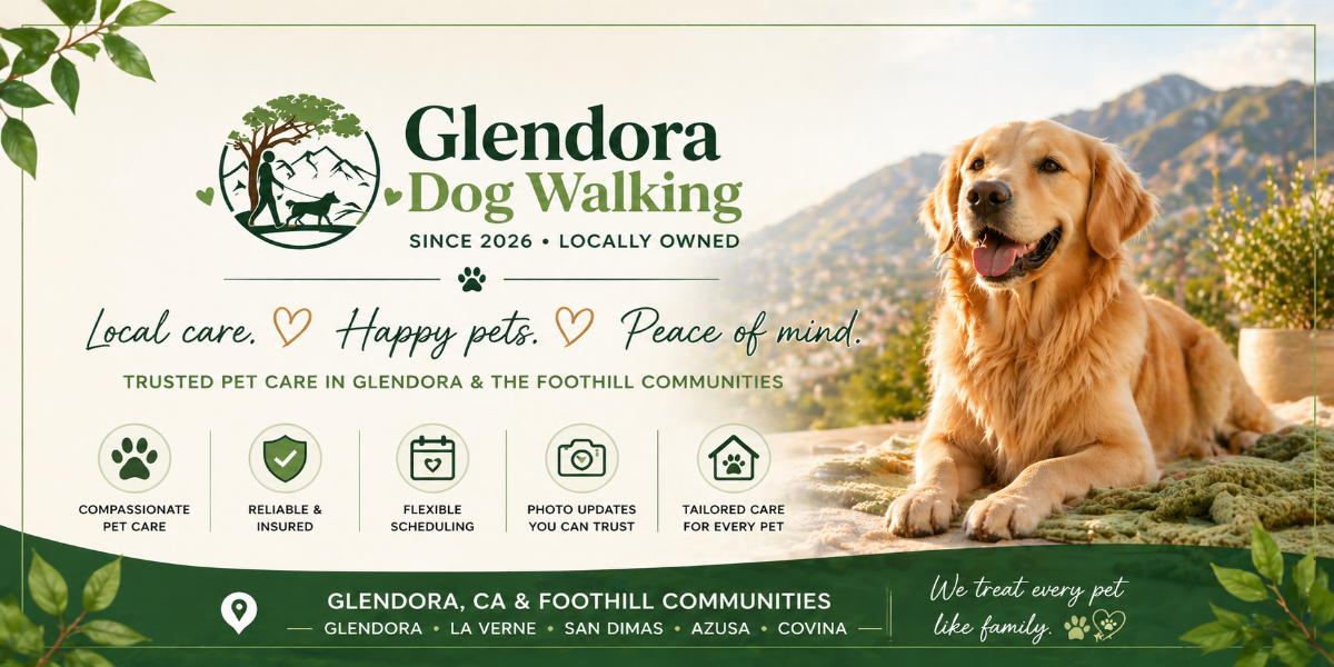 Professional dog walking, pet sitting, and boarding services in Glendora, CA